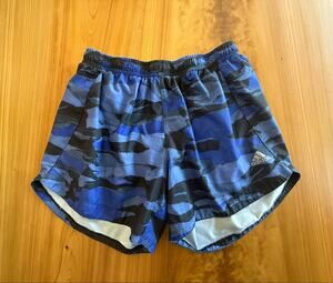 girls XL 14 16 Adidas blue camo shorts lined